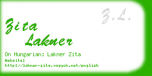 zita lakner business card